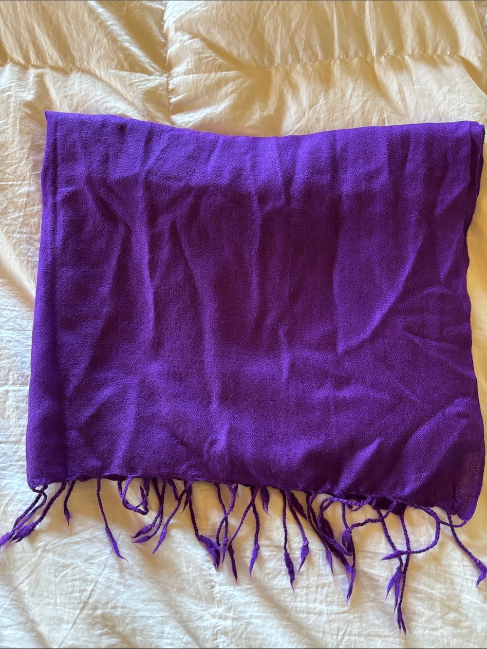 Women's Purple Wool Scarf/Wrap
